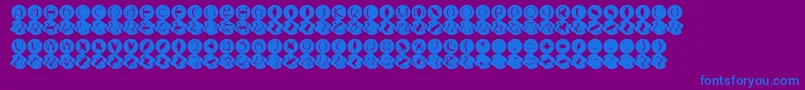 MashyBongGossip Font – Blue Fonts on Purple Background