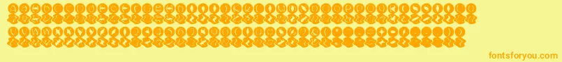 MashyBongGossip Font – Orange Fonts on Yellow Background