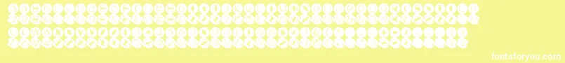 MashyBongGossip Font – White Fonts on Yellow Background