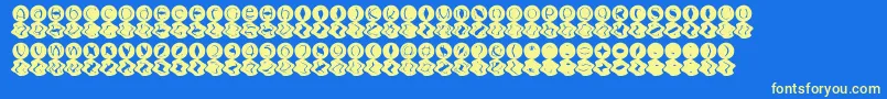 MashyBongGossip Font – Yellow Fonts on Blue Background