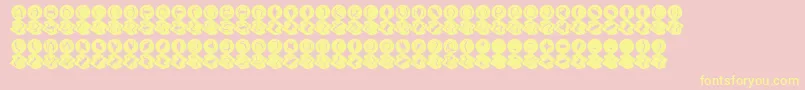 MashyBongGossip-Schriftart – Gelbe Schriften auf rosa Hintergrund