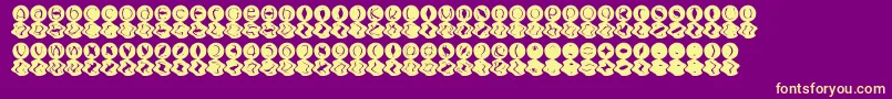 Czcionka MashyBongGossip – żółte czcionki na fioletowym tle