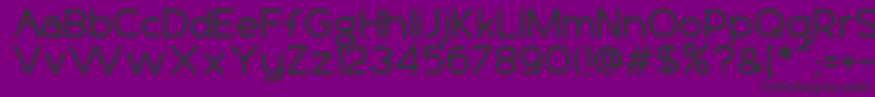 フォントBasico1 – 紫の背景に黒い文字