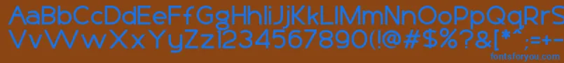 Basico1 Font – Blue Fonts on Brown Background