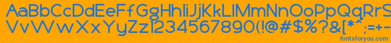 fuente Basico1 – Fuentes Azules Sobre Fondo Naranja