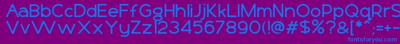 Basico1 Font – Blue Fonts on Purple Background