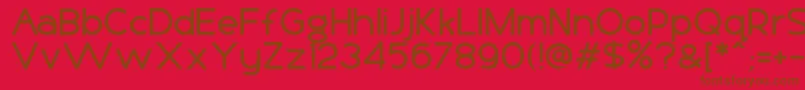 Basico1 Font – Brown Fonts on Red Background