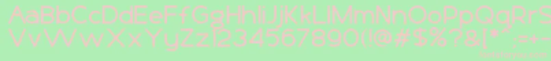 Basico1 Font – Pink Fonts on Green Background