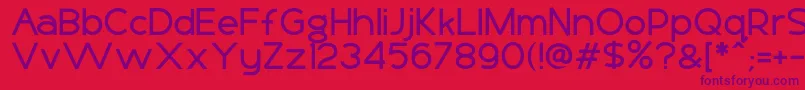 Police Basico1 – polices violettes sur fond rouge