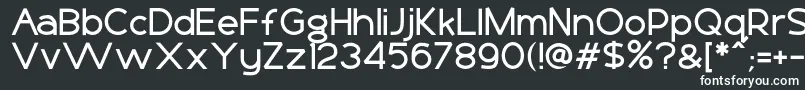 Шрифт Basico1 – белые шрифты на чёрном фоне