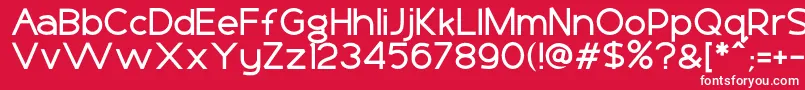 Basico1 Font – White Fonts on Red Background