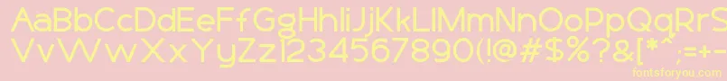 Basico1 Font – Yellow Fonts on Pink Background