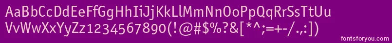 Officinasansbookosc Font – Pink Fonts on Purple Background