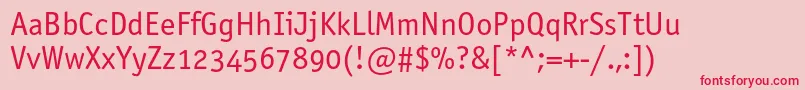Officinasansbookosc Font – Red Fonts on Pink Background