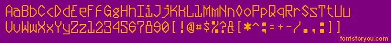 Plasmati Font – Orange Fonts on Purple Background