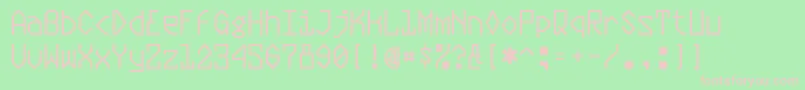 Plasmati Font – Pink Fonts on Green Background