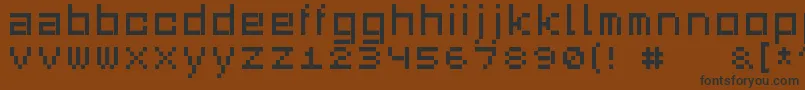 Squaredance03 Font – Black Fonts on Brown Background