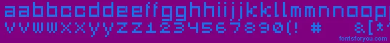 Squaredance03 Font – Blue Fonts on Purple Background