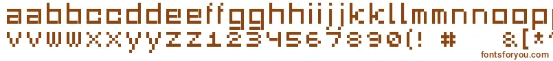Squaredance03-fontti – ruskeat fontit valkoisella taustalla