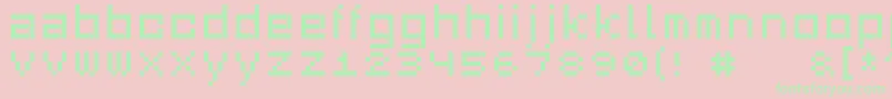 Squaredance03 Font – Green Fonts on Pink Background