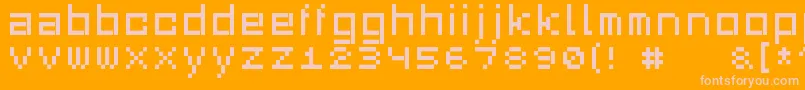 Squaredance03 Font – Pink Fonts on Orange Background