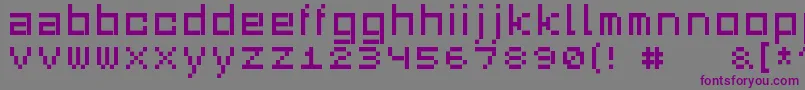 Squaredance03-fontti – violetit fontit harmaalla taustalla