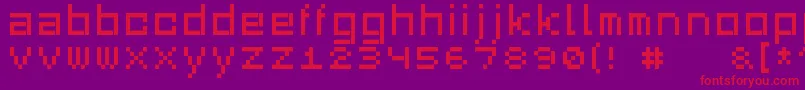 Squaredance03 Font – Red Fonts on Purple Background