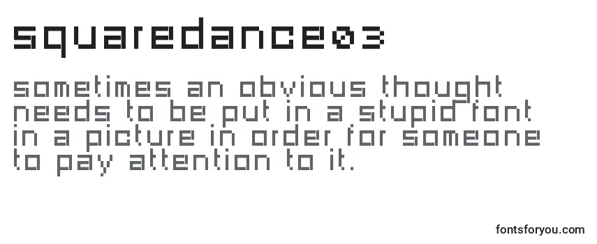 Revisão da fonte Squaredance03