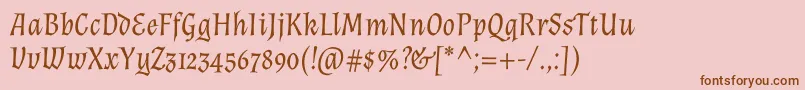 AlmendraItalic Font – Brown Fonts on Pink Background