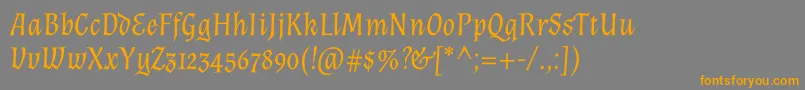 fuente AlmendraItalic – Fuentes Naranjas Sobre Fondo Gris
