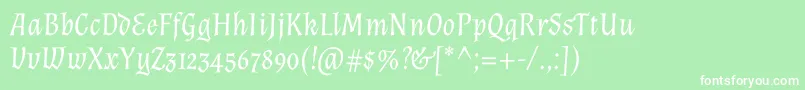 AlmendraItalic Font – White Fonts on Green Background