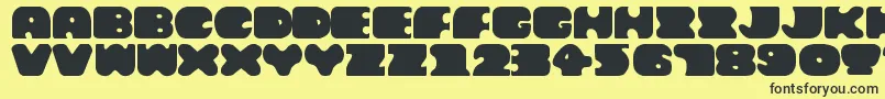 Momagrape Font – Black Fonts on Yellow Background