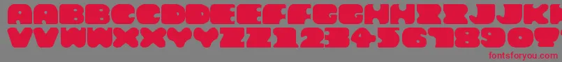 Momagrape-Schriftart – Rote Schriften auf grauem Hintergrund