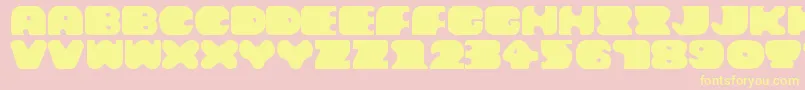Momagrape Font – Yellow Fonts on Pink Background