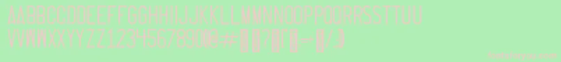 ThrusterRegular Font – Pink Fonts on Green Background