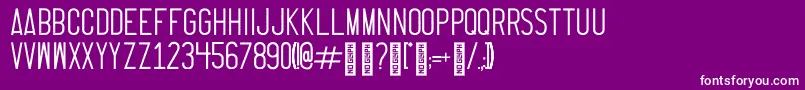 ThrusterRegular Font – White Fonts on Purple Background