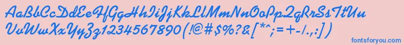 KoffeeBold Font – Blue Fonts on Pink Background