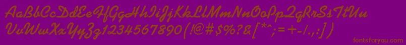 Шрифт KoffeeBold – коричневые шрифты на фиолетовом фоне