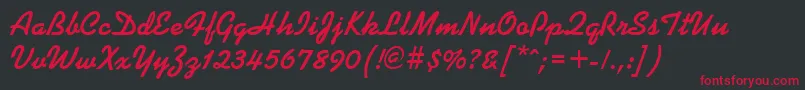 KoffeeBold Font – Red Fonts on Black Background