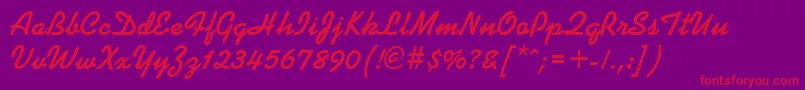 KoffeeBold Font – Red Fonts on Purple Background