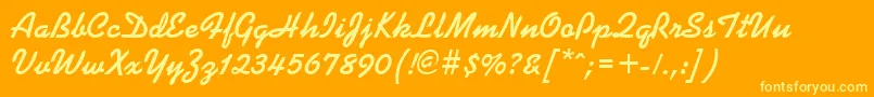 KoffeeBold Font – Yellow Fonts on Orange Background