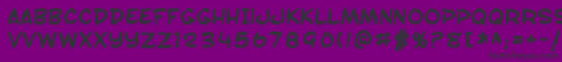 SfToontimeBlotchBold Font – Black Fonts on Purple Background