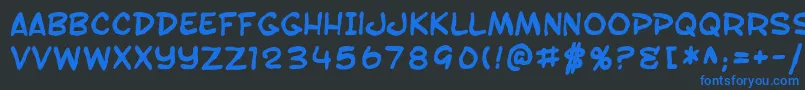 fuente SfToontimeBlotchBold – Fuentes Azules Sobre Fondo Negro