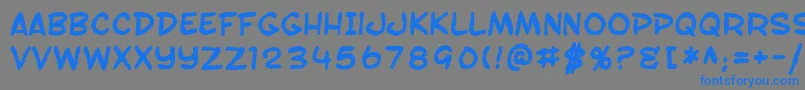 SfToontimeBlotchBold Font – Blue Fonts on Gray Background