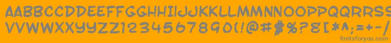 SfToontimeBlotchBold-Schriftart – Graue Schriften auf orangefarbenem Hintergrund