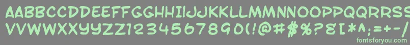 SfToontimeBlotchBold Font – Green Fonts on Gray Background