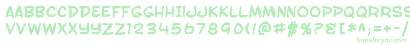 SfToontimeBlotchBold-Schriftart – Grüne Schriften auf weißem Hintergrund
