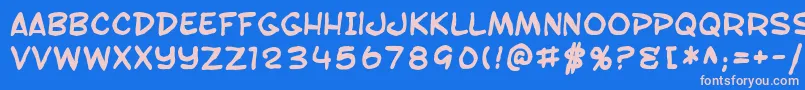 Шрифт SfToontimeBlotchBold – розовые шрифты на синем фоне