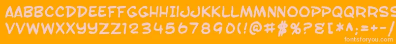 SfToontimeBlotchBold Font – Pink Fonts on Orange Background
