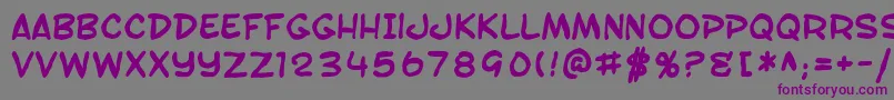 SfToontimeBlotchBold Font – Purple Fonts on Gray Background